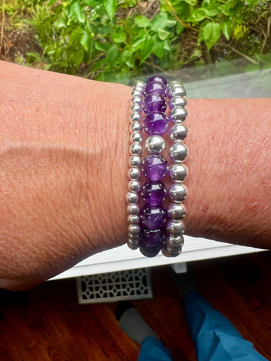 Amethyst Stack Bracelet