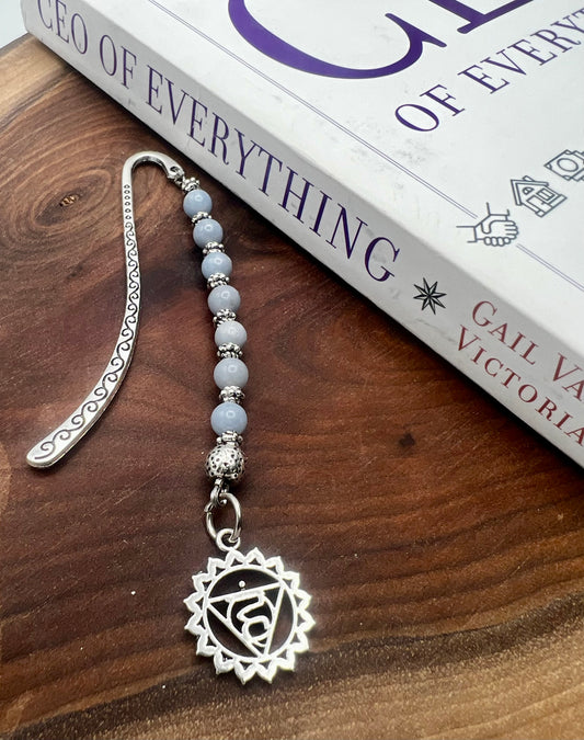 Throat Chakra Blue Angelite Bookmark