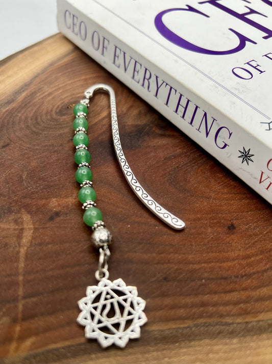 Heart Chakra Green Aventurine Bookmark