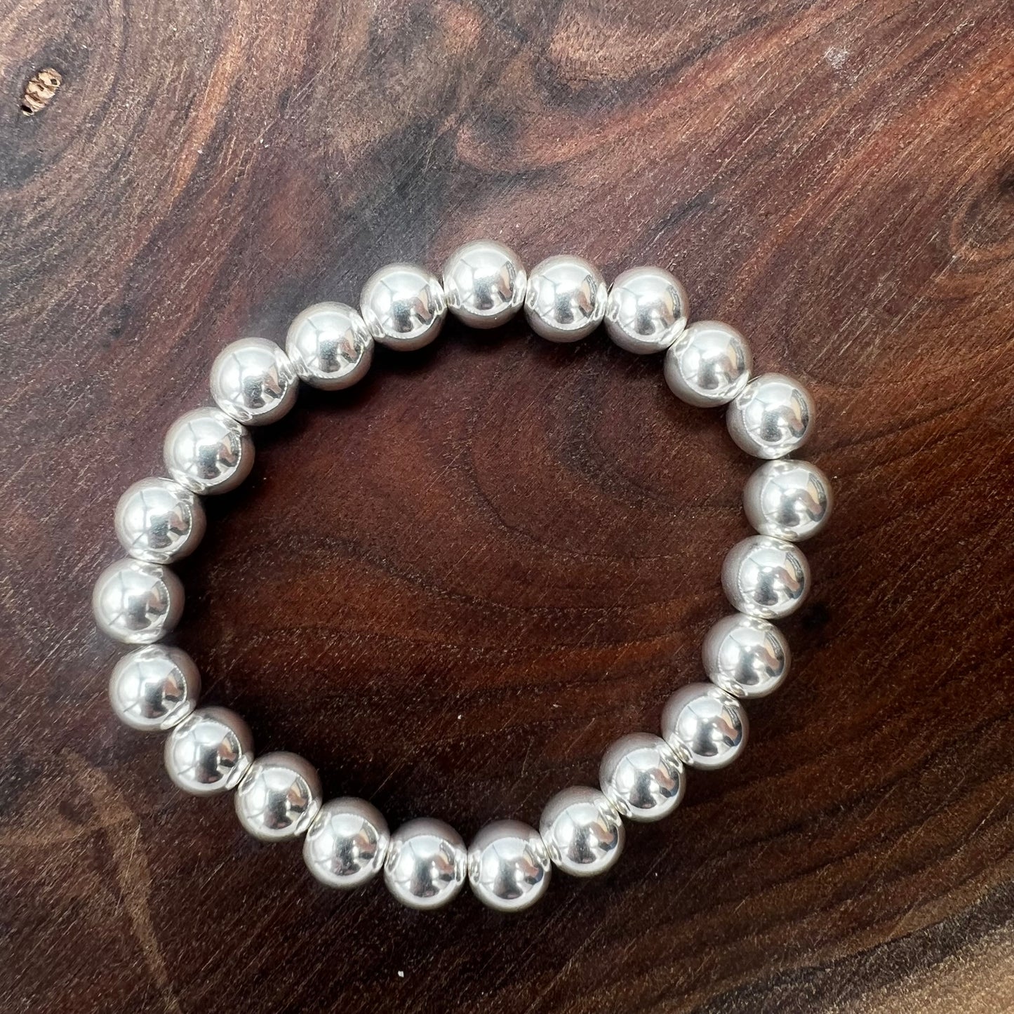 8mm Sterling Silver Bracelet