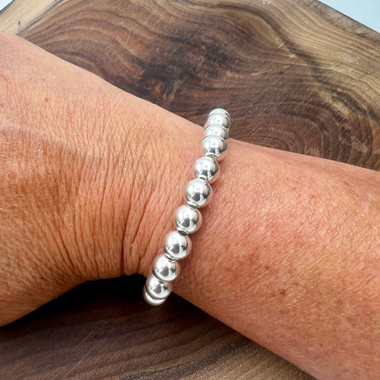8mm Sterling Silver Bracelet