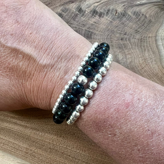 Obsidian Stack Bracelet