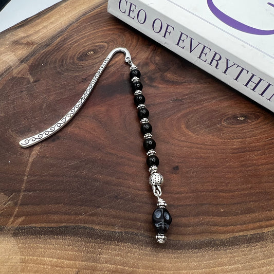 Skull Obsidian Bookmark