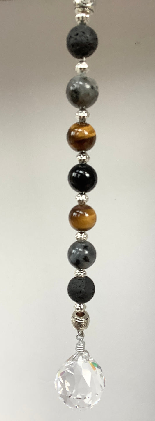 Handcrafted gemstone suncatcher "Protection"