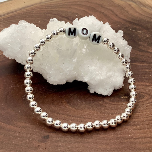"Mom" Sterling Silver Bracelet