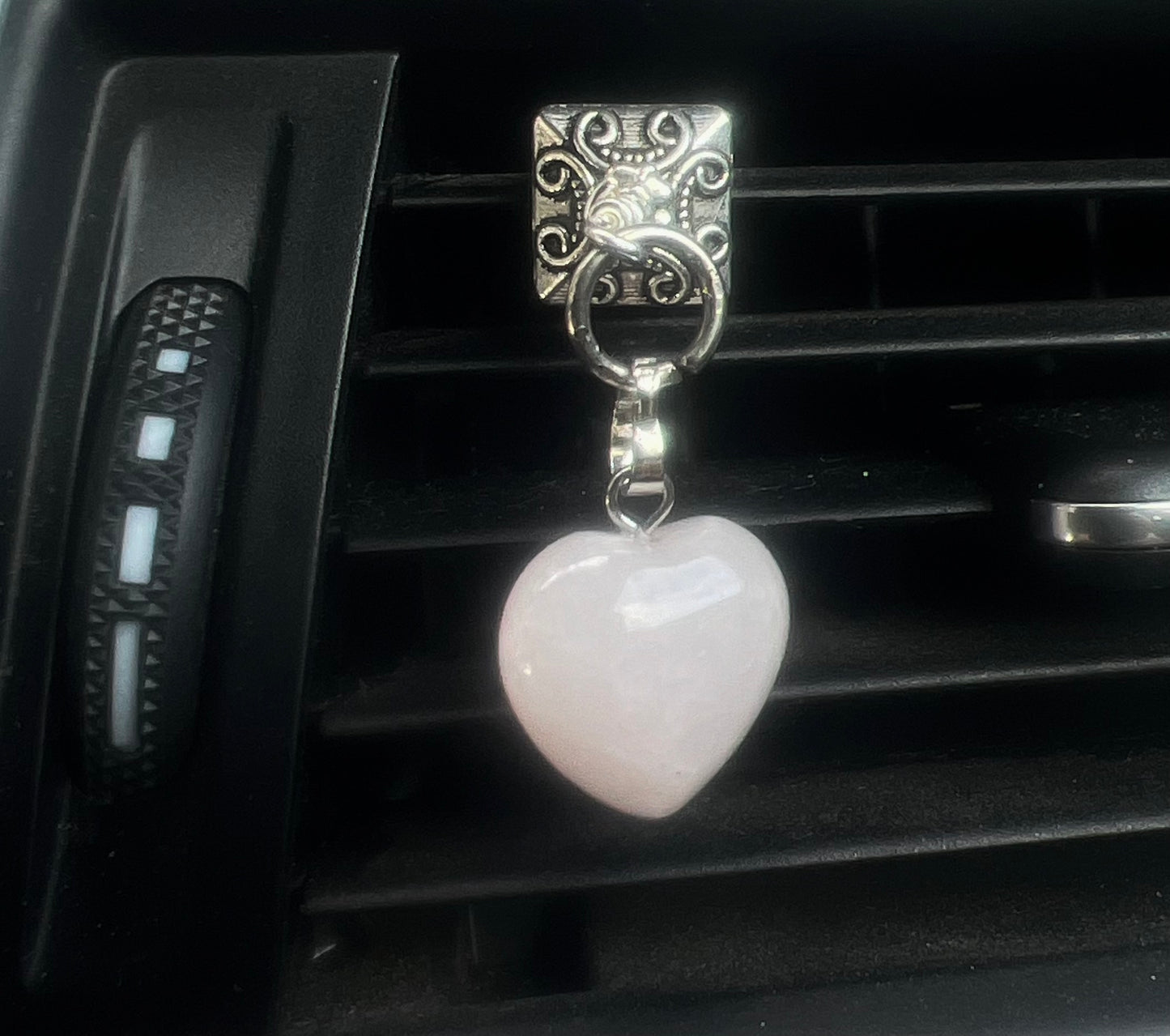 Rose Quartz Car Vent Clip