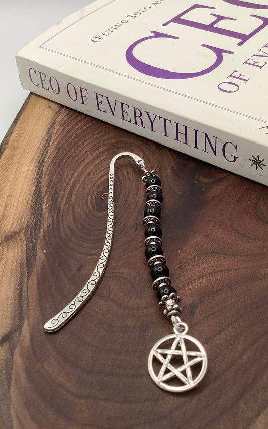 Obsidian Bookmark with Pentastar charm