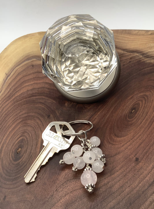 Rose Quartz Keychain