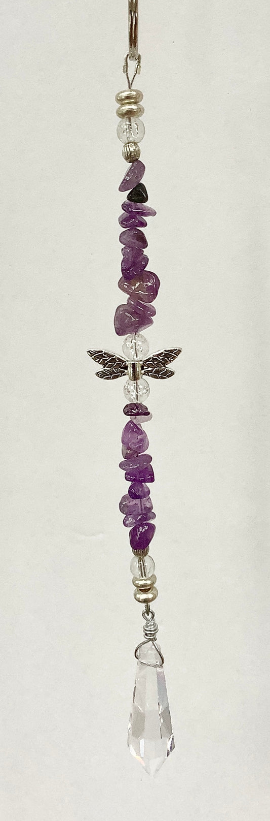 amethyst dragonfly crystal suncatcher