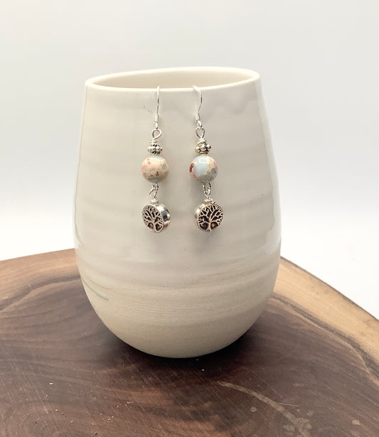 african opal jasper earrings