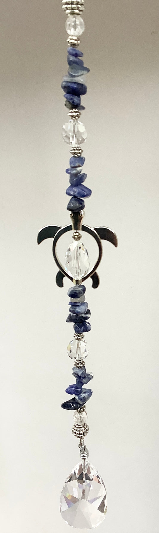 Sodalite Sea Turtle Suncatcher