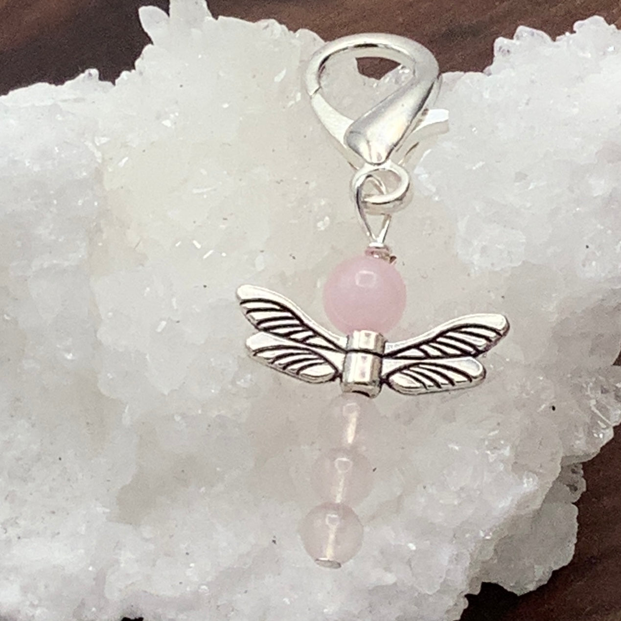 Rose Quartz Dragonfly