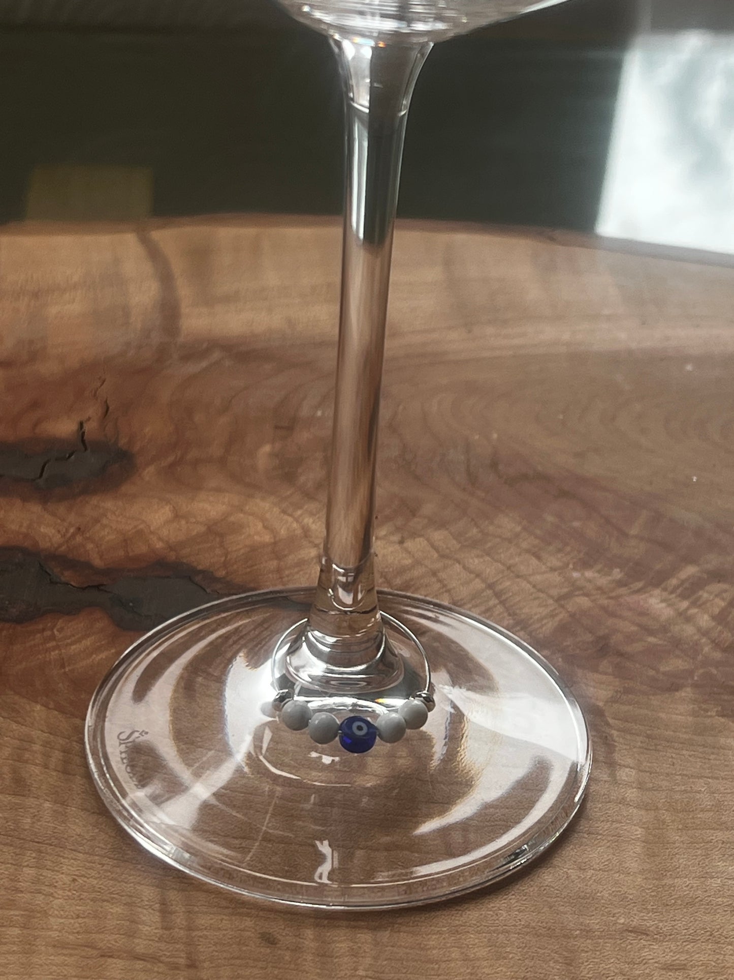 Evil Eye  & Howlite Wine Charm
