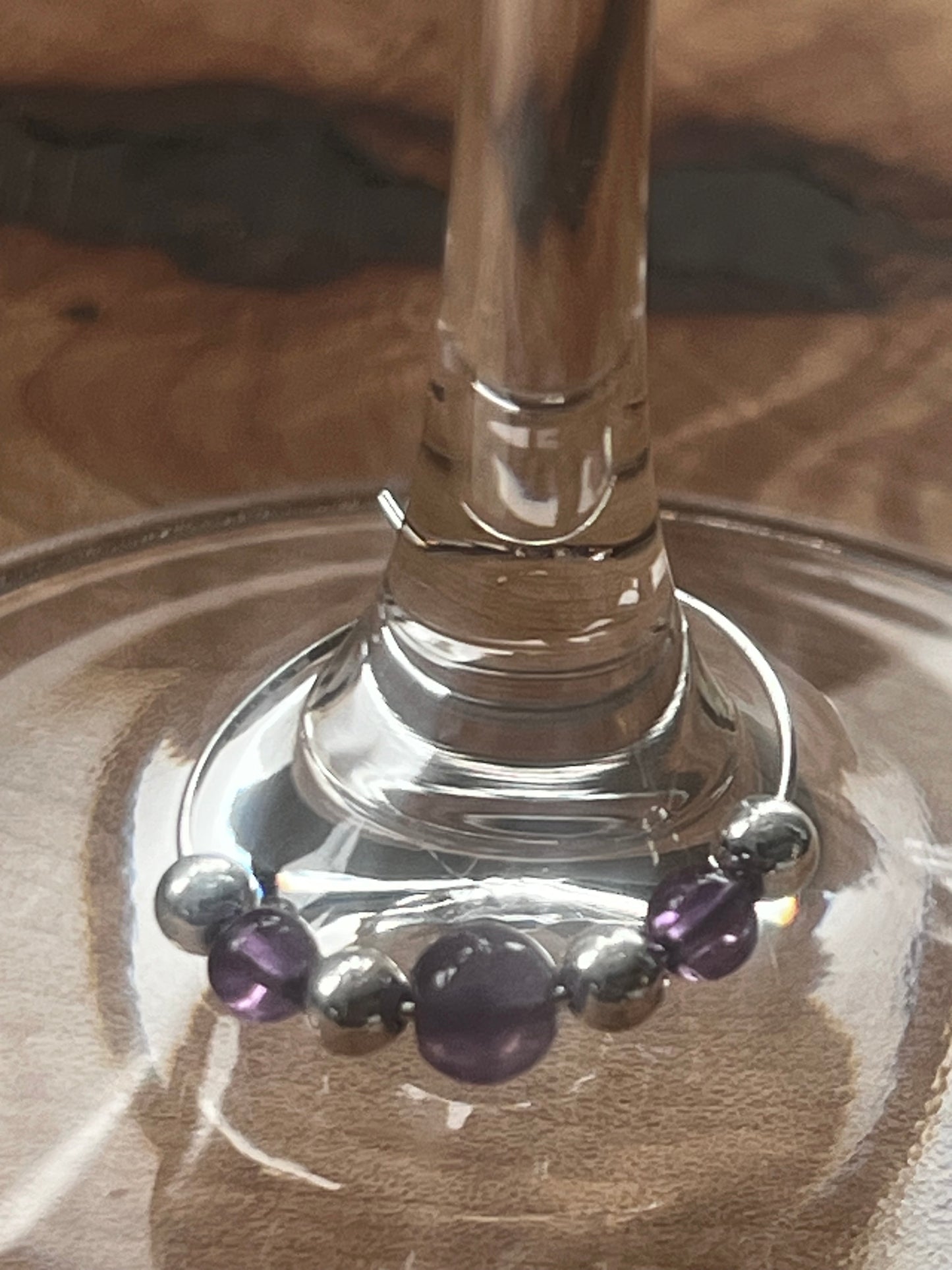Amethyst Wine Charm