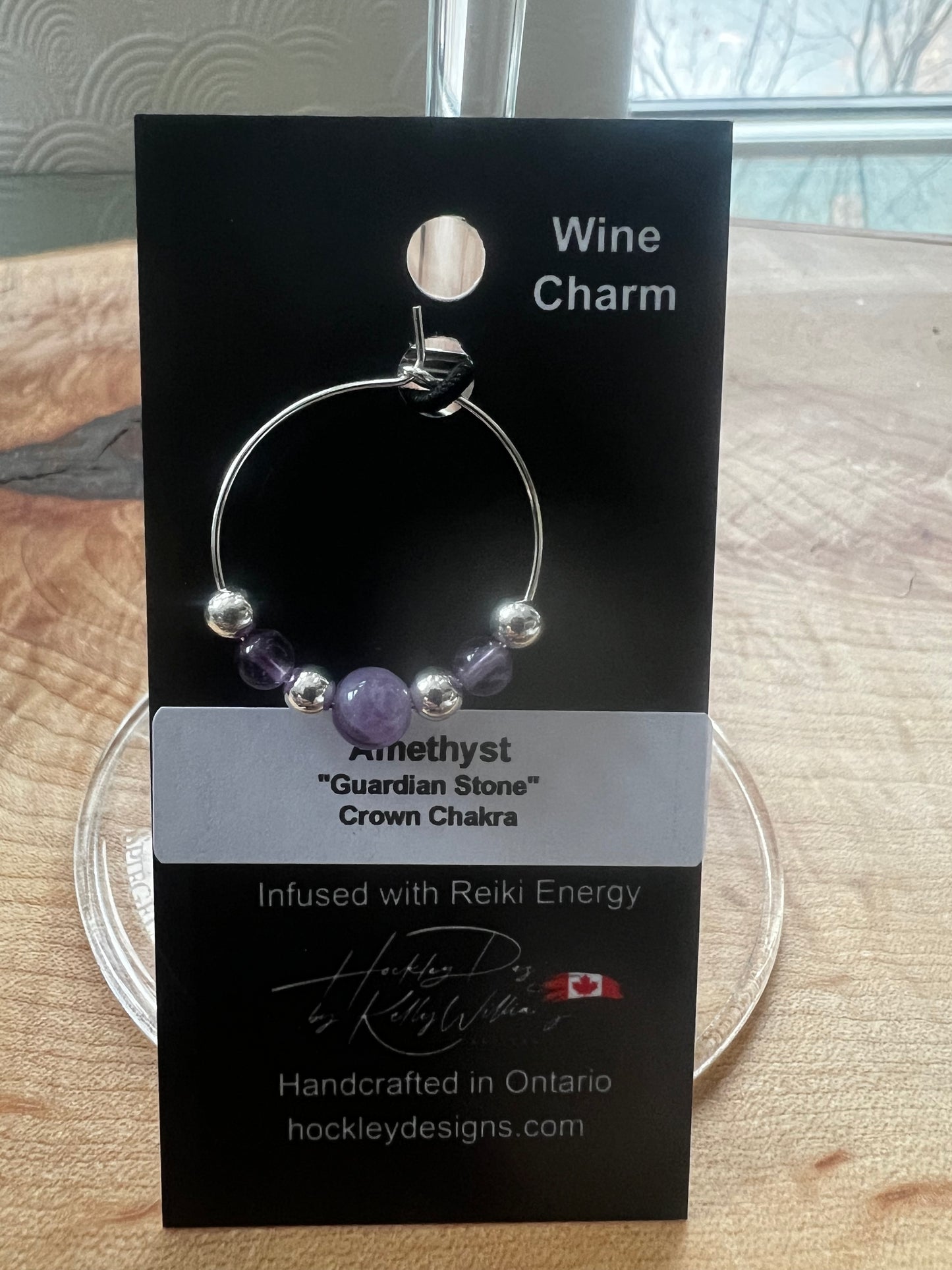 Amethyst Wine Charm