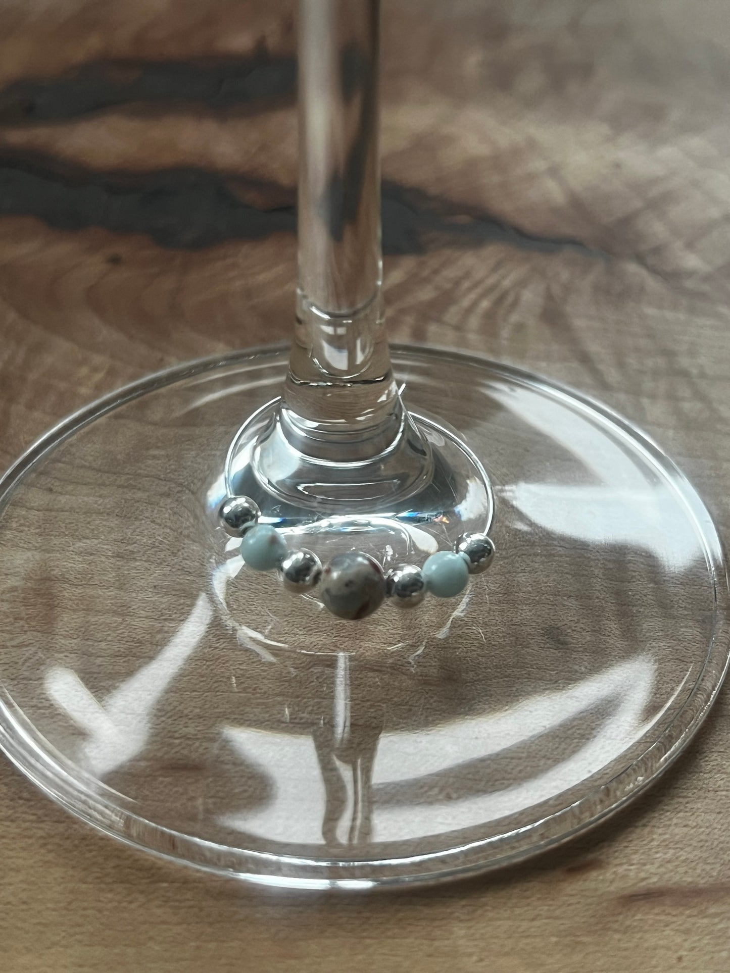 African Opal Jasper Wine Charm