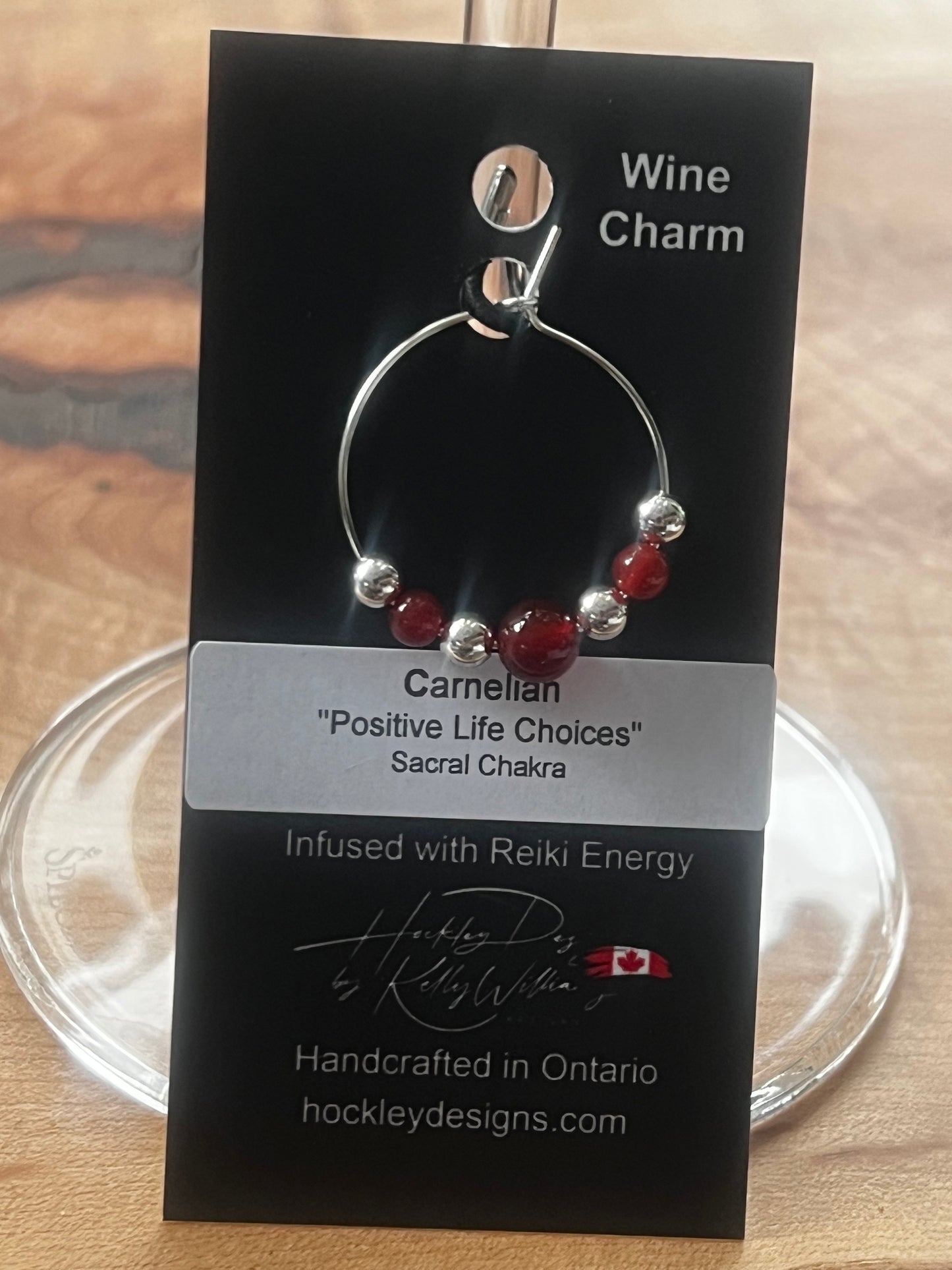 Carnelian Wine Charm