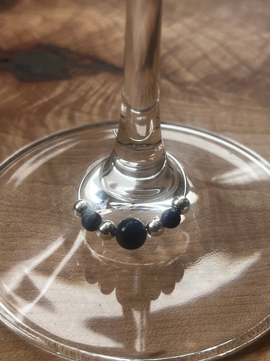 Sodalite Wine Charm