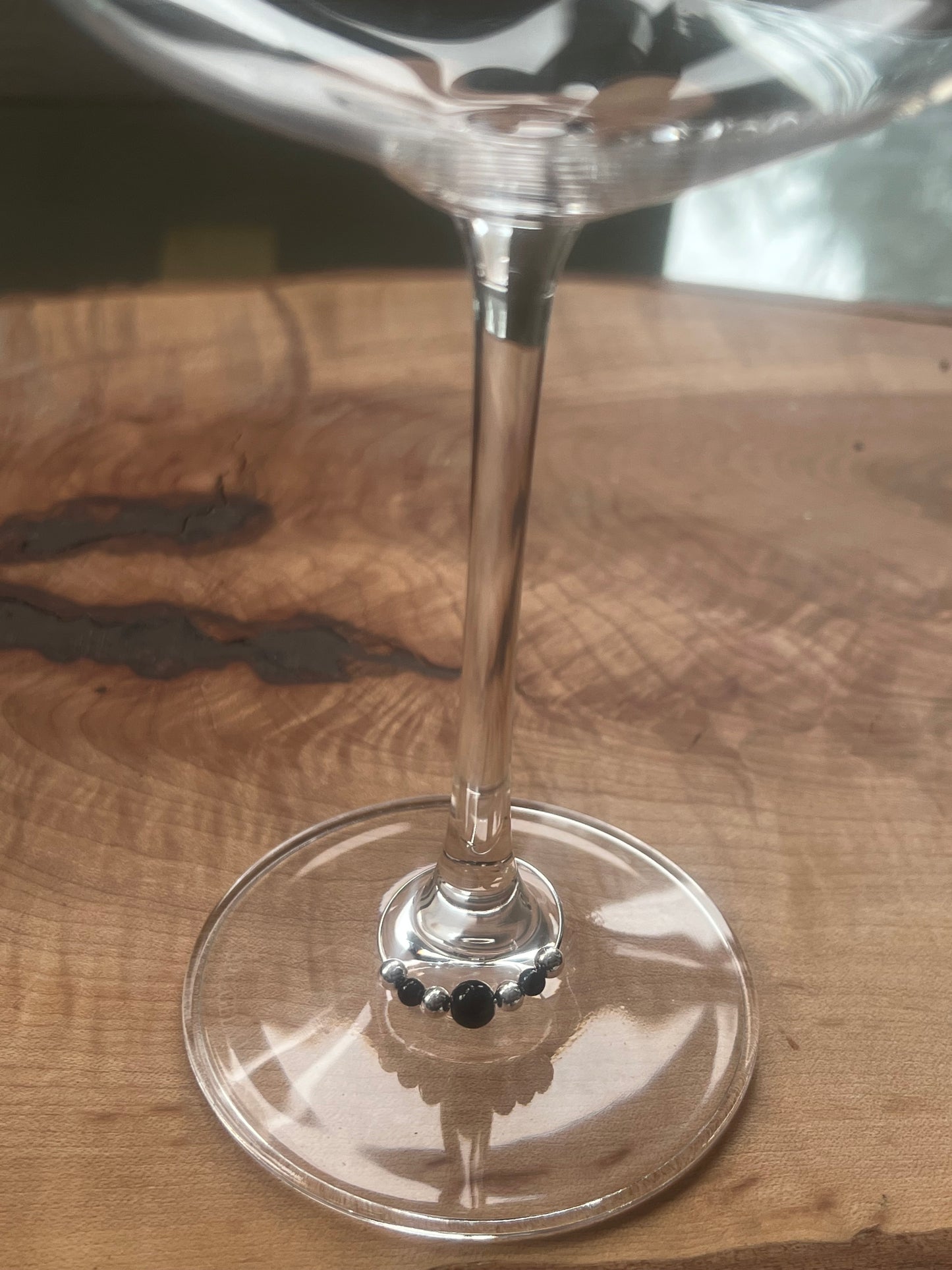 Obsidian Wine Charm