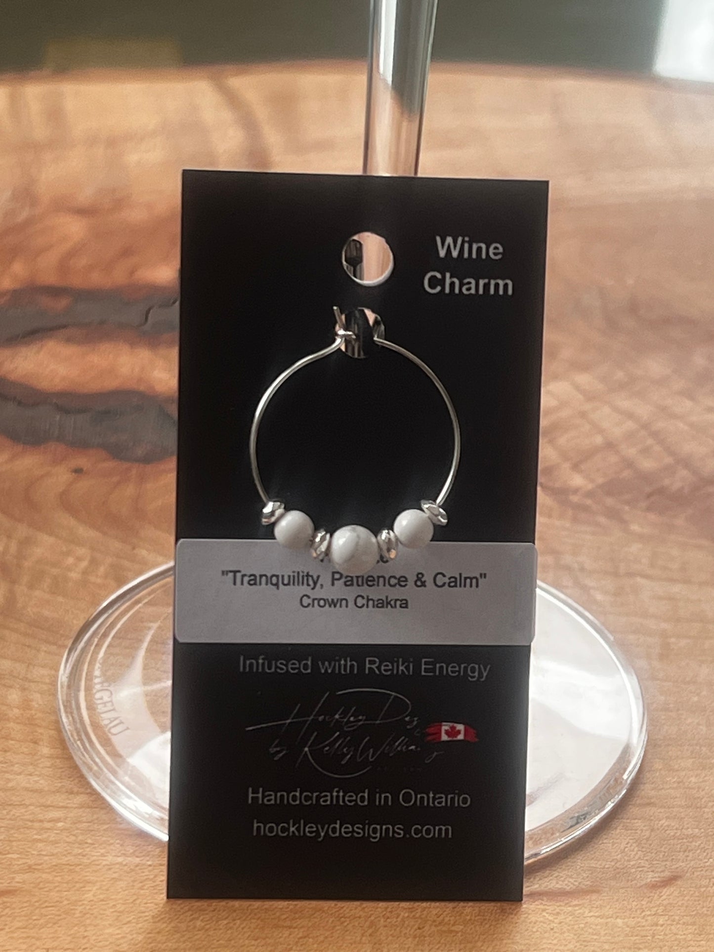 Howlite Wine Charm