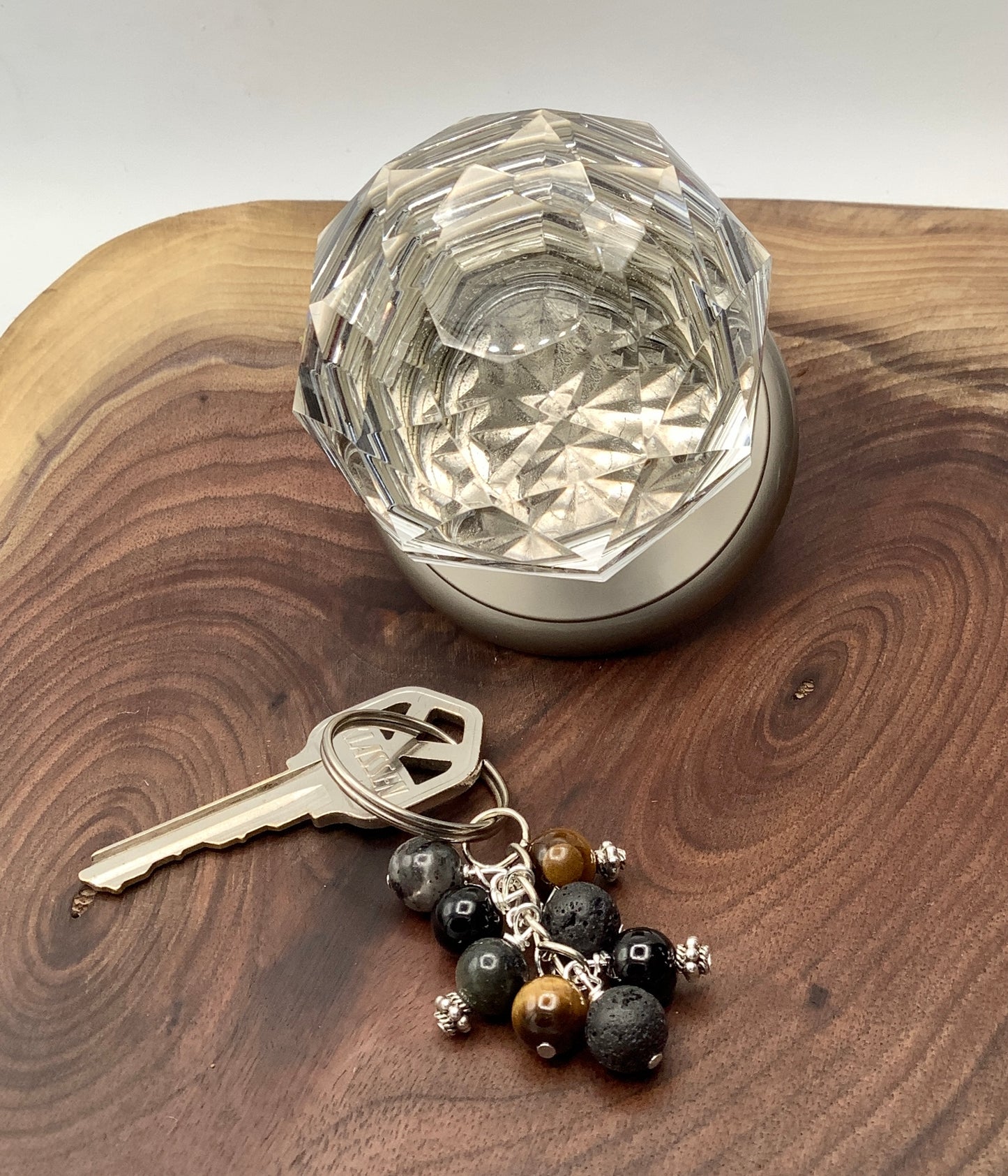 Handcrafted gemstone Protection Keychain