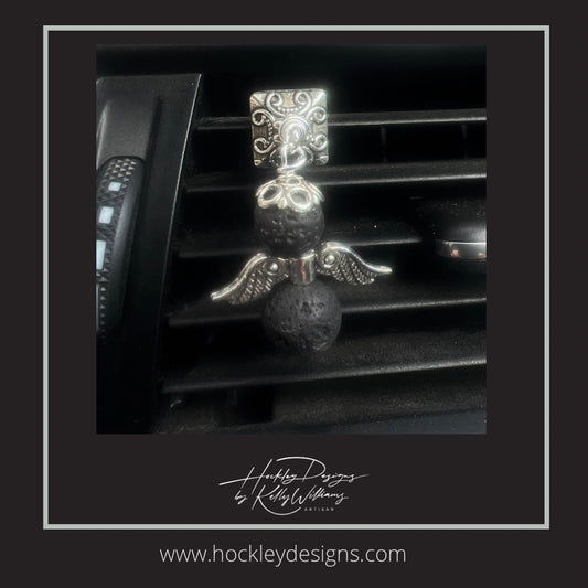 Lava Bead Angel Car Vent Clip