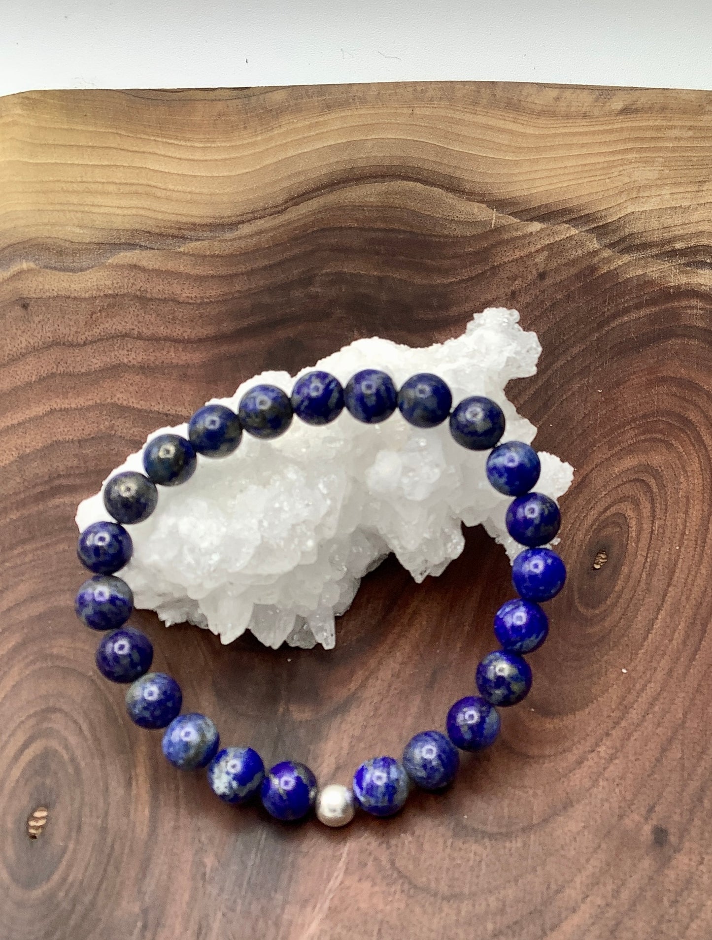Lapis Lazuli bracelet with Sterling Silver Bead